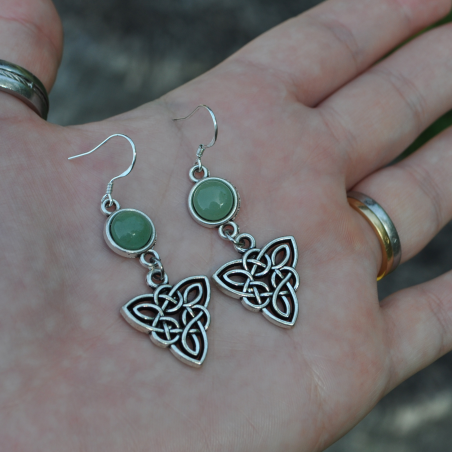Earrings "Elven Fire" - Aventurine