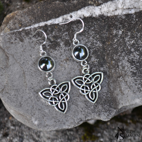 Boucles d'oreilles "Elven Fire" - Hématite