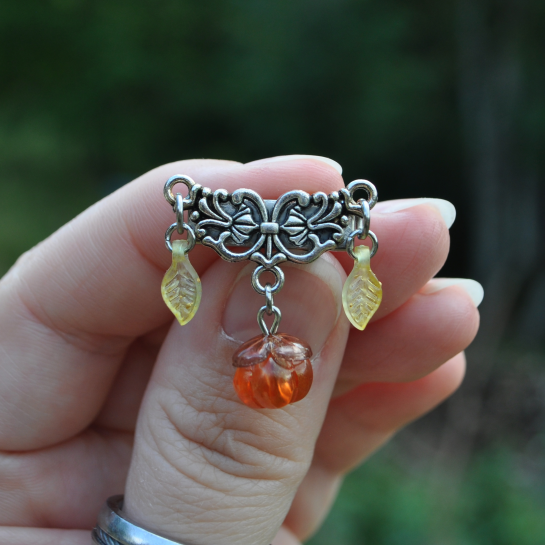 Barrette à cheveux ''Marballa'' - Orange et jaune