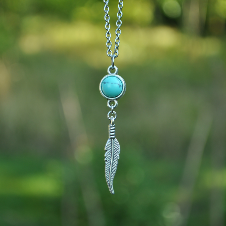 Collier "Indian Summer" - Howlite bleue
