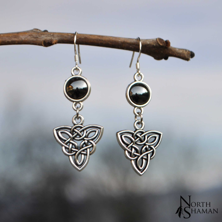 Boucles d'oreilles "Elven Fire" - Hématite