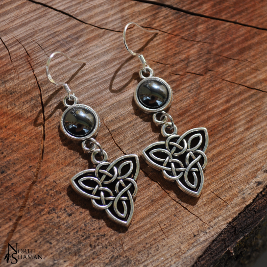 Boucles d'oreilles "Elven Fire" - Hématite