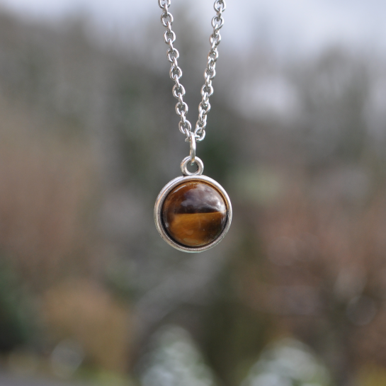 Necklace "Hanae" - Tiger's Eye