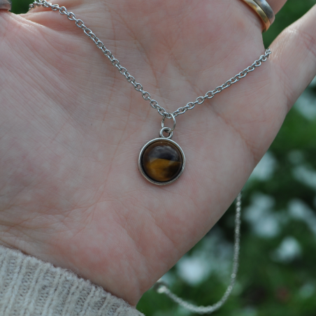 Collier "Hanae" - Oeil de Tigre