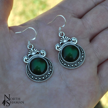Earrings "Galactys" - Dark Green
