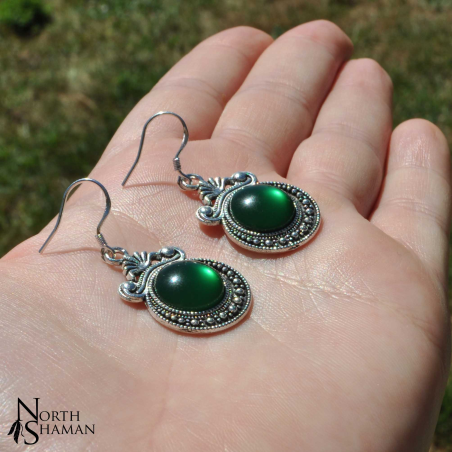 Earrings "Galactys" - Dark Green