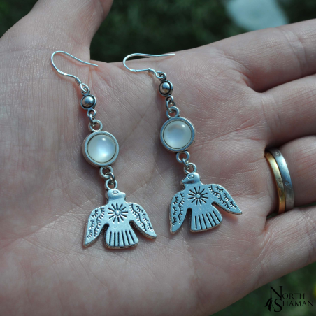 Boucles d'oreilles "Yawanii" - Blanc