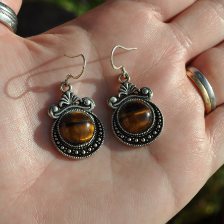 Earrings "Galactys" - Tiger's Eye