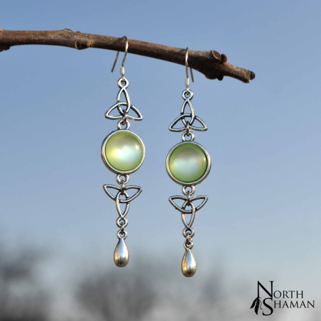 Boucles d'oreilles "Delyth" - Vert clair
