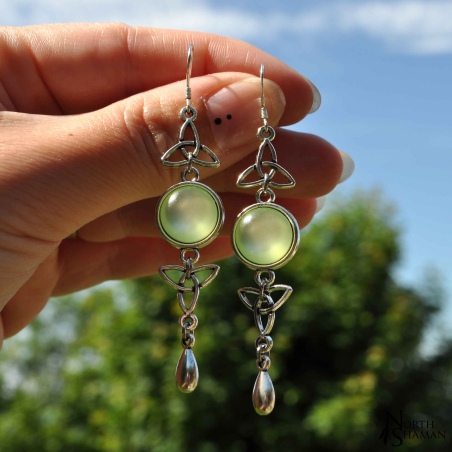 Boucles d'oreilles "Delyth" - Vert clair