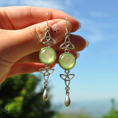 Earrings "Delyth" - Light Green