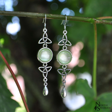 Boucles d'oreilles "Delyth" - Vert clair