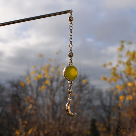 Pique à cheveux "Fille de la Lune" - Vert citron