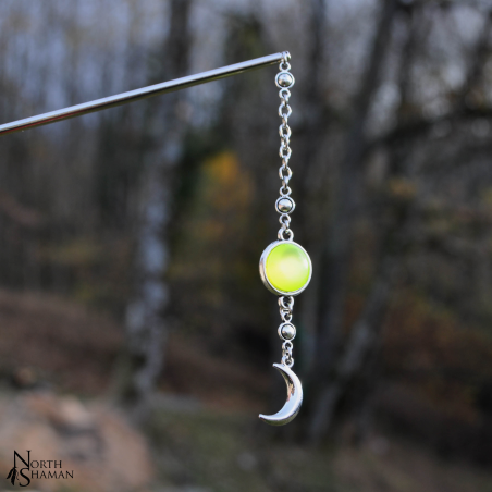 Hairstick "Fille de la Lune" - Lime green