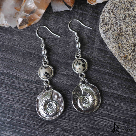 Earrings "Ashera" - Dalmatian Jasper