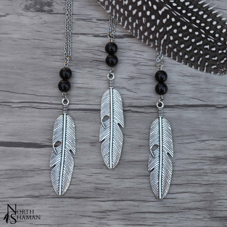 Collier "Lightness" - Agate noire Onyx