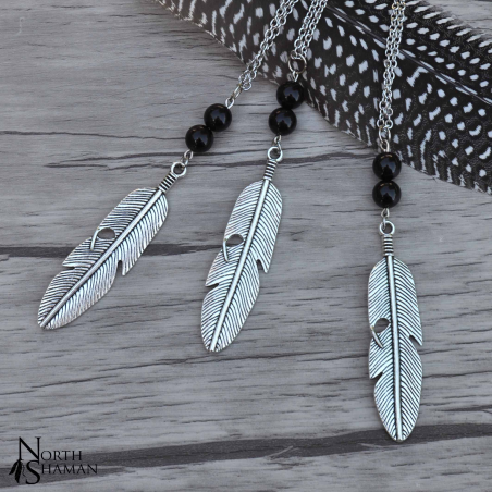 Collier "Lightness" - Agate noire Onyx