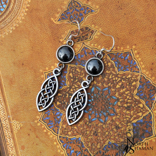 Boucles d'oreilles "Elven Ice" - Hématite