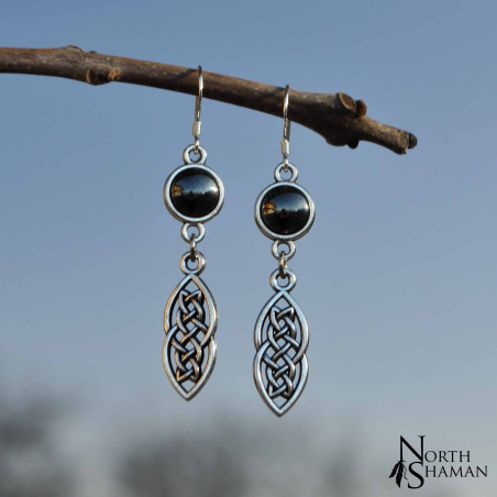 Boucles d'oreilles "Elven Ice" - Hématite