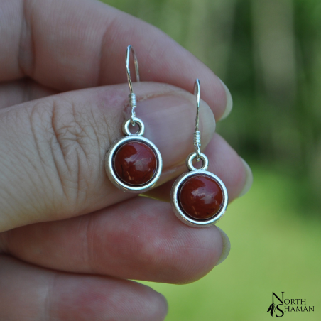 Earrings "Fairy Stone" - Red Jasper