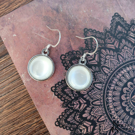 Boucles d'oreilles "Hanae" - Blanc