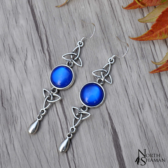 Boucles d'oreilles "Delyth" - Bleu roi