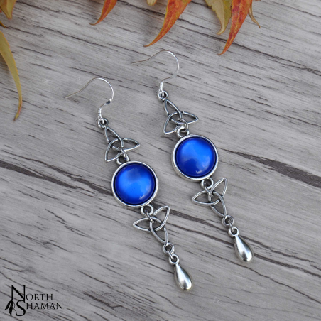 Boucles d'oreilles "Delyth" - Bleu roi