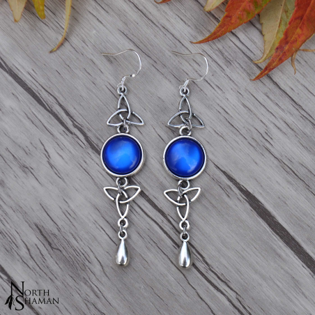 Boucles d'oreilles "Delyth" - Bleu roi