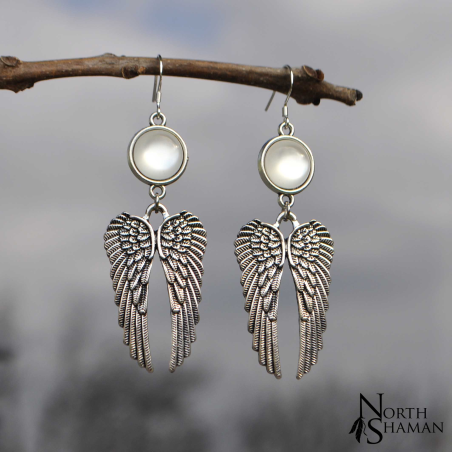 Boucles d'oreilles "Azraël" - Blanc