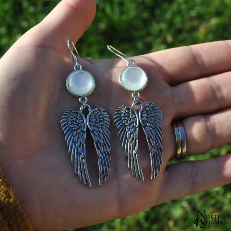 Boucles d'oreilles "Azraël" - Blanc