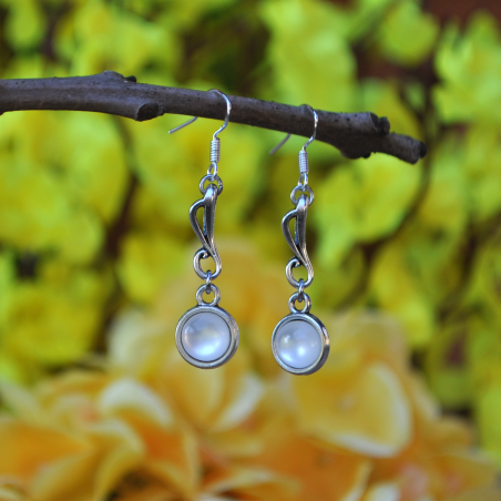 Boucles d'oreilles "Arran" - Blanc