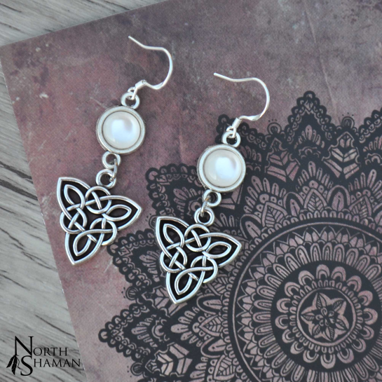 Earrings "Elven Fire" - White