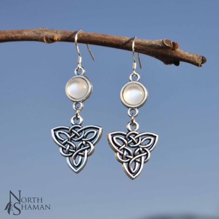 Earrings "Elven Fire" - White