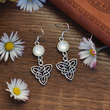 Earrings "Elven Fire" - White