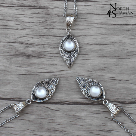 Collier "Rain Leaf" - Blanc