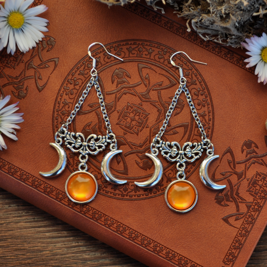 Earrings "Triple Lune" -...