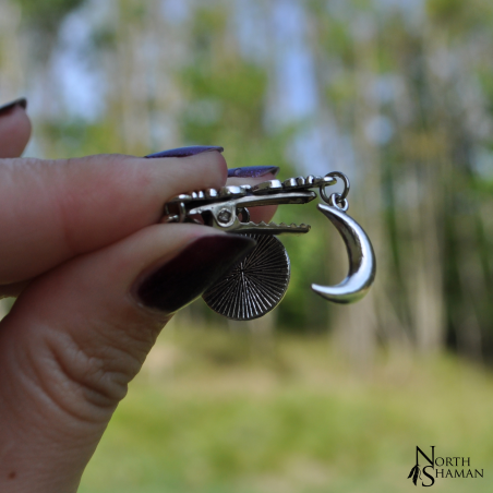 Hair barrette "Triple Lune" - White