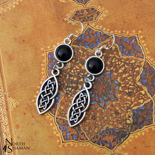 Earrings "Elven Ice" - Onyx