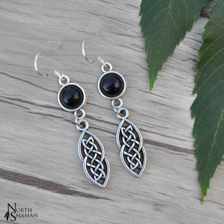 Earrings "Elven Ice" - Onyx