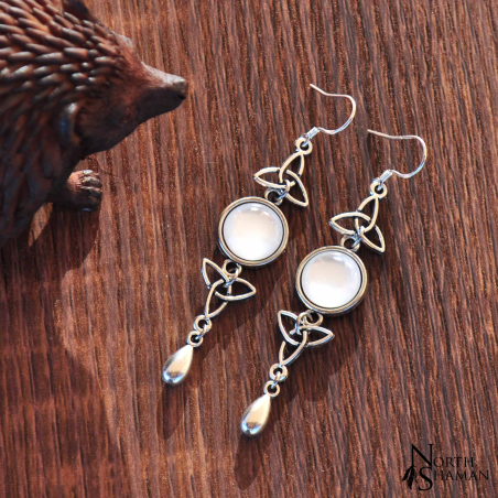 Boucles d'oreilles "Delyth" - Blanc