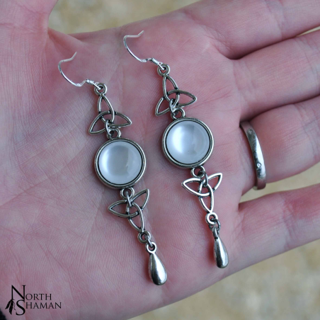 Boucles d'oreilles "Delyth" - Blanc