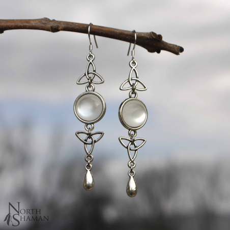 Boucles d'oreilles "Delyth" - Blanc