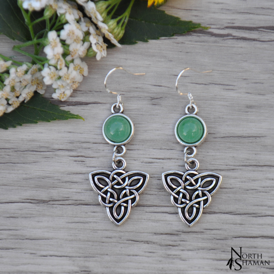 Earrings "Elven Fire" - Aventurine