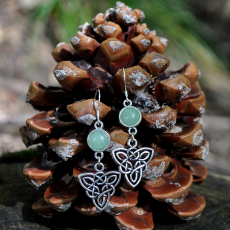 Earrings "Elven Fire" - Aventurine