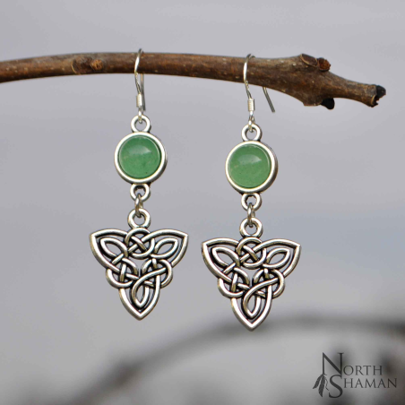 Earrings "Elven Fire" - Aventurine