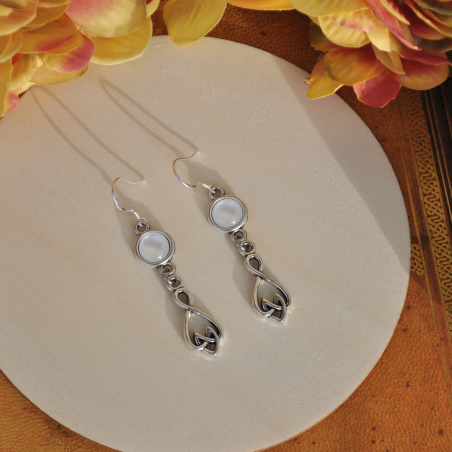 Boucles d'oreilles "Elven Air" - Blanc