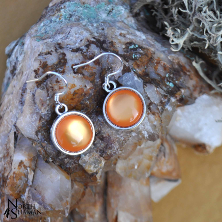 Boucles d'oreilles "Hanae" - Orange