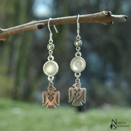 Boucles d'oreilles "Chayton" - Blanc