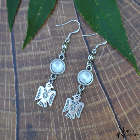 Boucles d'oreilles "Chayton" - Blanc