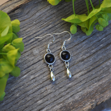 Boucles d'oreilles "Inna" - Onyx